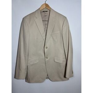 Banana Republic Mens 38R Beige‎ Cotton Blend Classic Blazer Jacket Double Vent